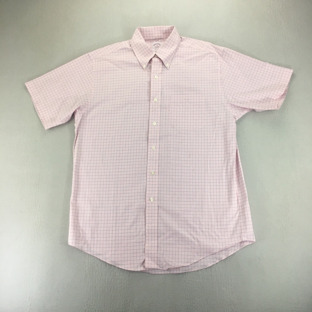 Brooks Brothers The Original Polo Shirt Button Down Plaid Classic Fit Size M
